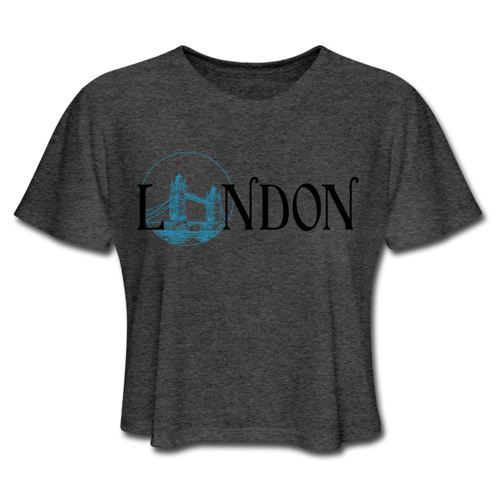 London Cropped Tee Deep Heather - Loyalty Vibes
