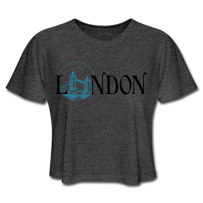 London Cropped Tee Deep Heather - Loyalty Vibes