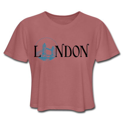 London Cropped Tee Mauve - Loyalty Vibes