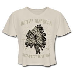 Native American Cropped Tee dust - Loyalty Vibes