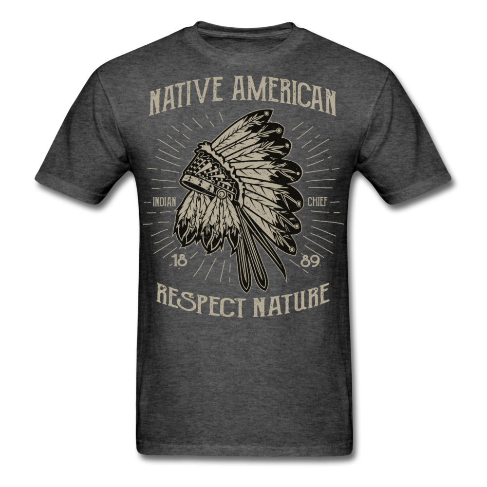 Baydify Native American Shirt heather black - Loyalty Vibes