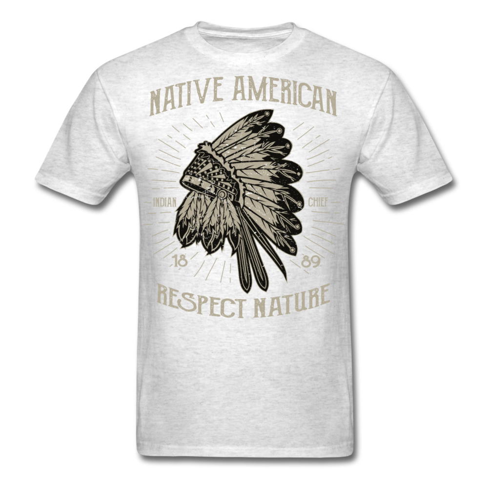 Baydify Native American Shirt light heather gray - Loyalty Vibes