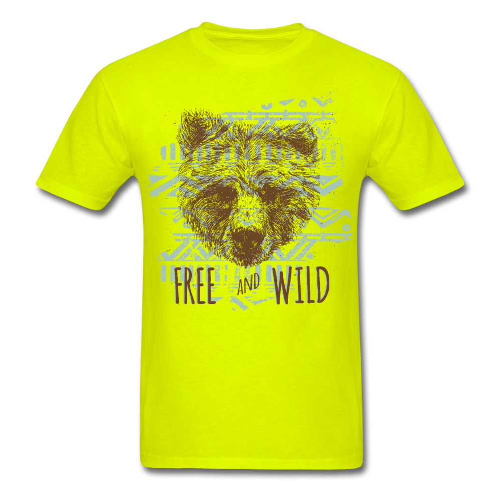 Native Bear T-Shirt safety green - Loyalty Vibes