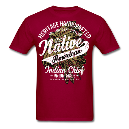 Loyalty Vibes Traditional Native American Shirt dark red