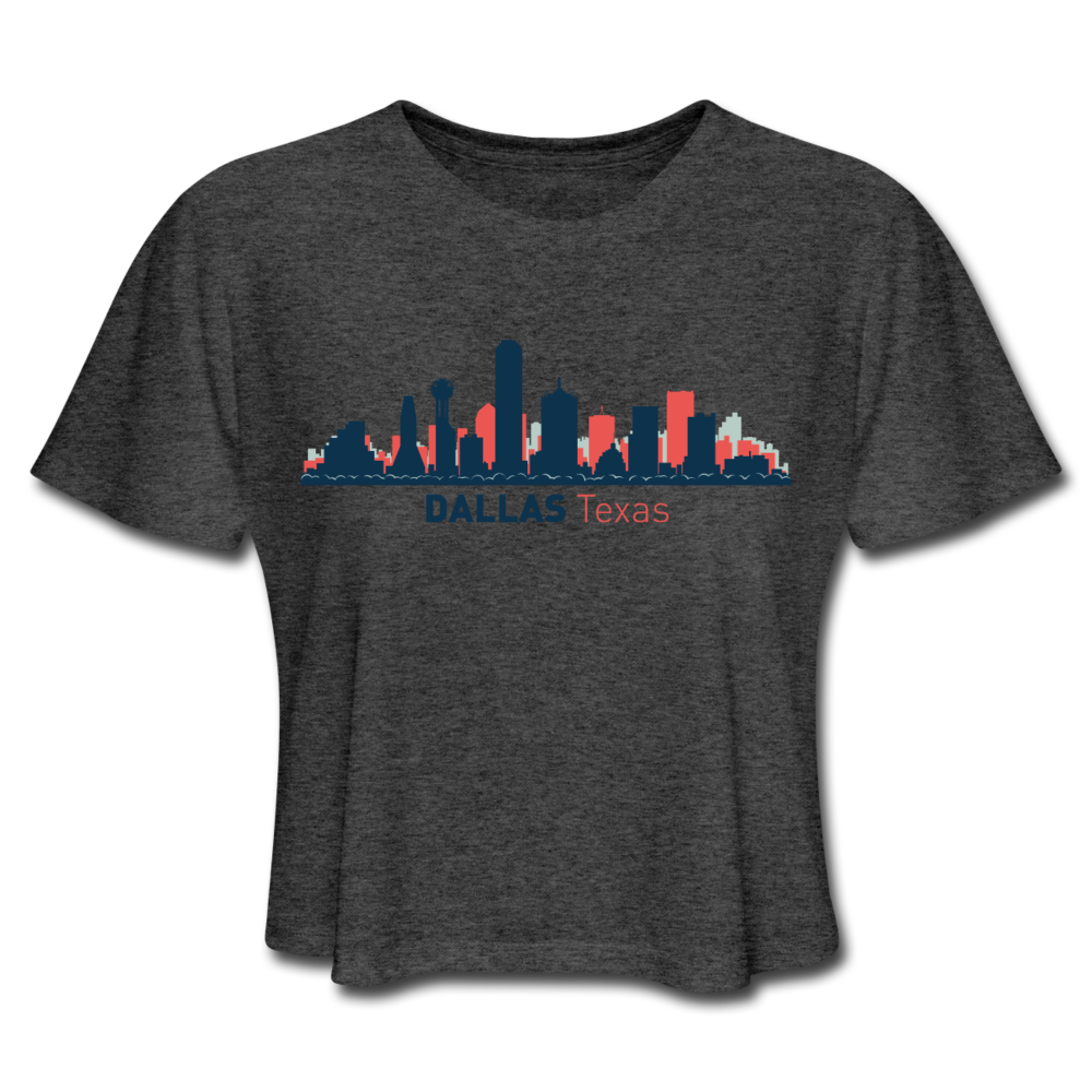 Texas Cropped Tee Deep Heather - Loyalty Vibes
