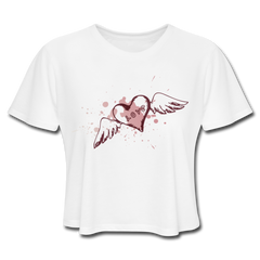 Wings Of Love Cropped Tee White - Loyalty Vibes