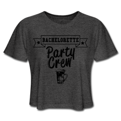 Bride Crew Cropped Tee deep heather - Loyalty Vibes