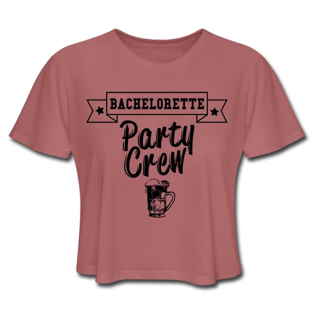 Bride Crew Cropped Tee Mauve - Loyalty Vibes