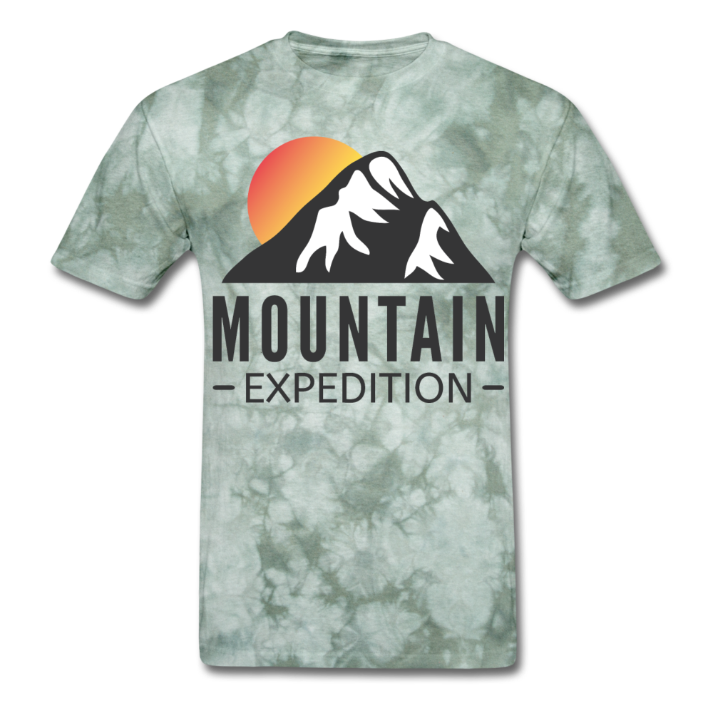 Experience The Mountains T-Shirt military green tie dye - Loyalty Vibes