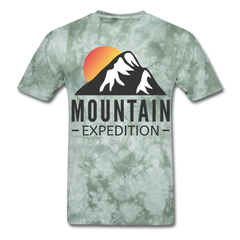 Experience The Mountains T-Shirt military green tie dye - Loyalty Vibes
