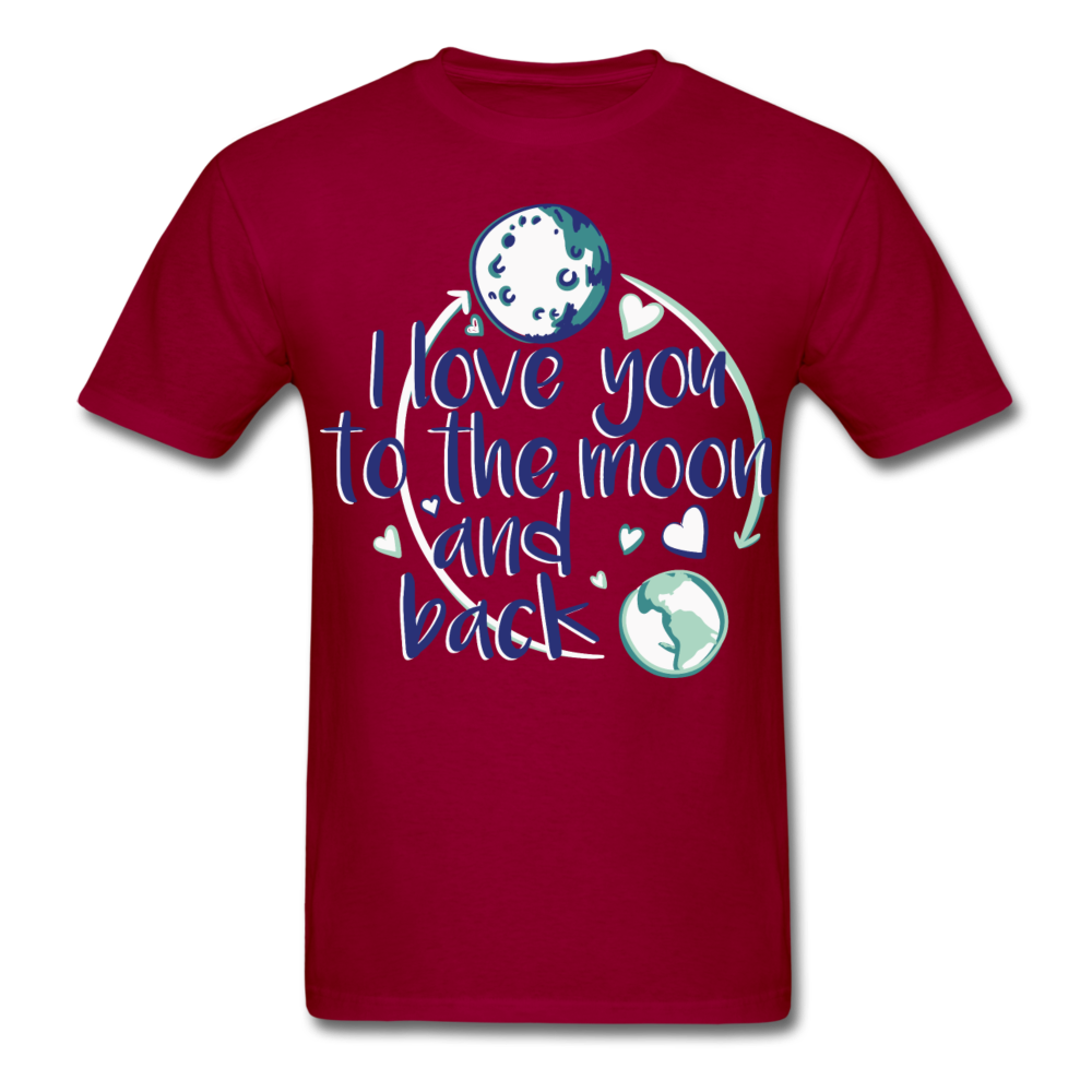 I Love You To The Moon And Back Tee dark red - Loyalty Vibes