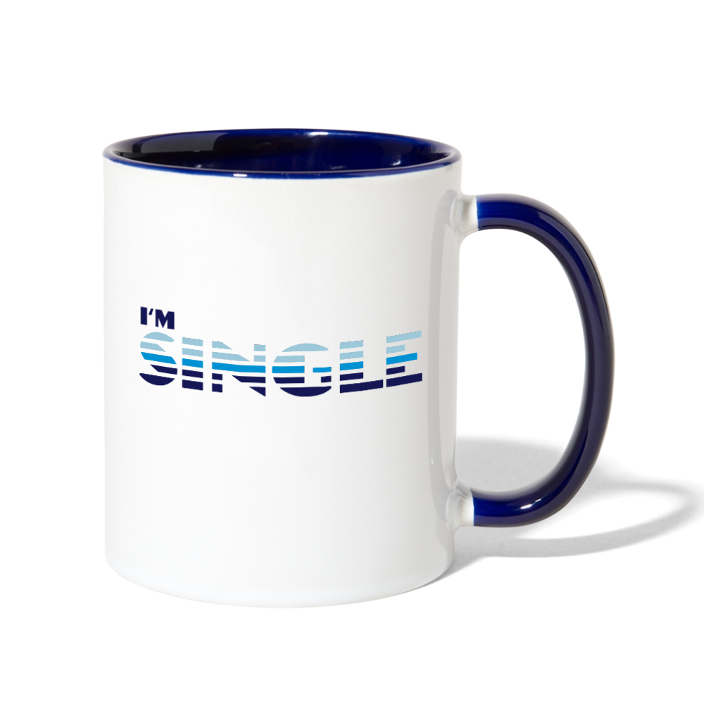 I'm Single Mug - white/cobalt blue - Loyalty Vibes