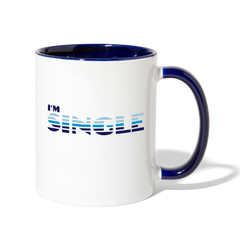 I'm Single Mug white/cobalt blue - Loyalty Vibes