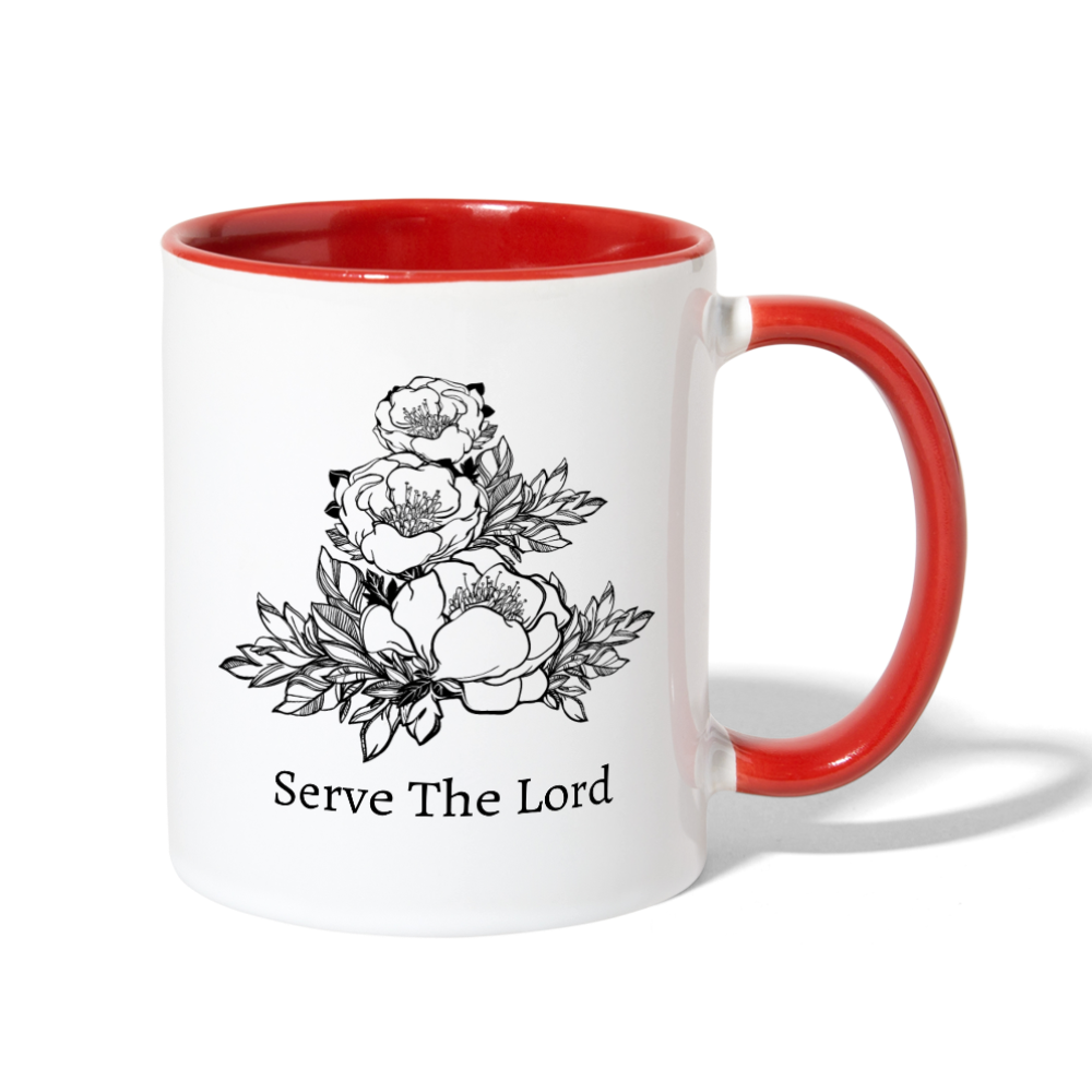 Serve The Lord Inspirational Mug white/red - Loyalty Vibes