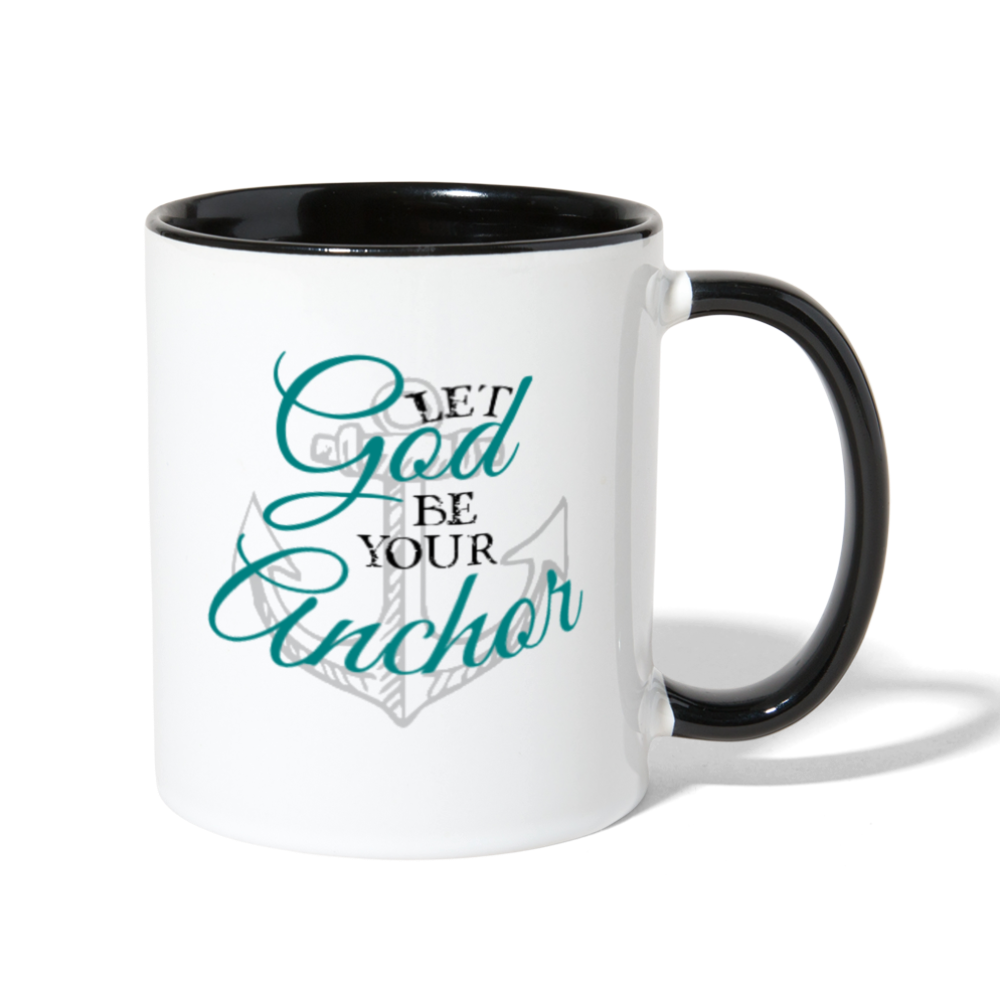Loyalty Vibes God's Anchor Coffee Mug white black