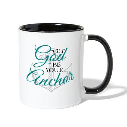 Loyalty Vibes God's Anchor Coffee Mug white black