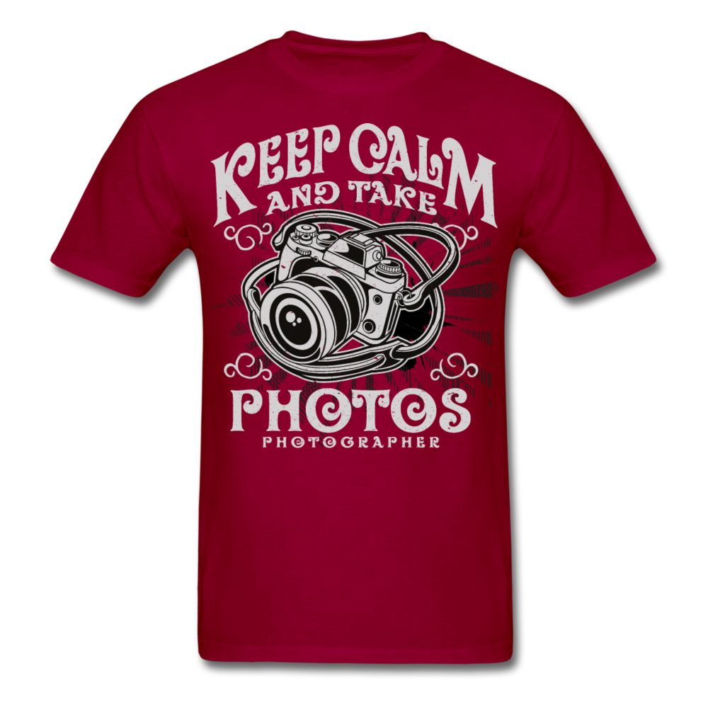 Loyalty Vibes Keep Calm I'm A Photographer T-Shirt dark red