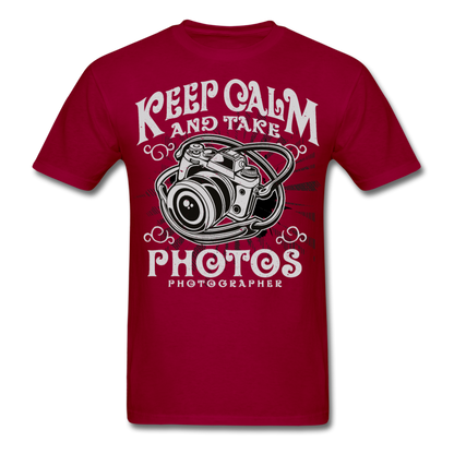 Loyalty Vibes Keep Calm I'm A Photographer T-Shirt dark red