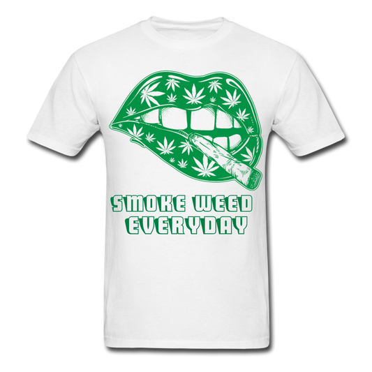 Smoke Everyday T-Shirt White - Loyalty Vibes