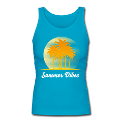 Summer Vibes Tank Top Caribbean Blue - Loyalty Vibes