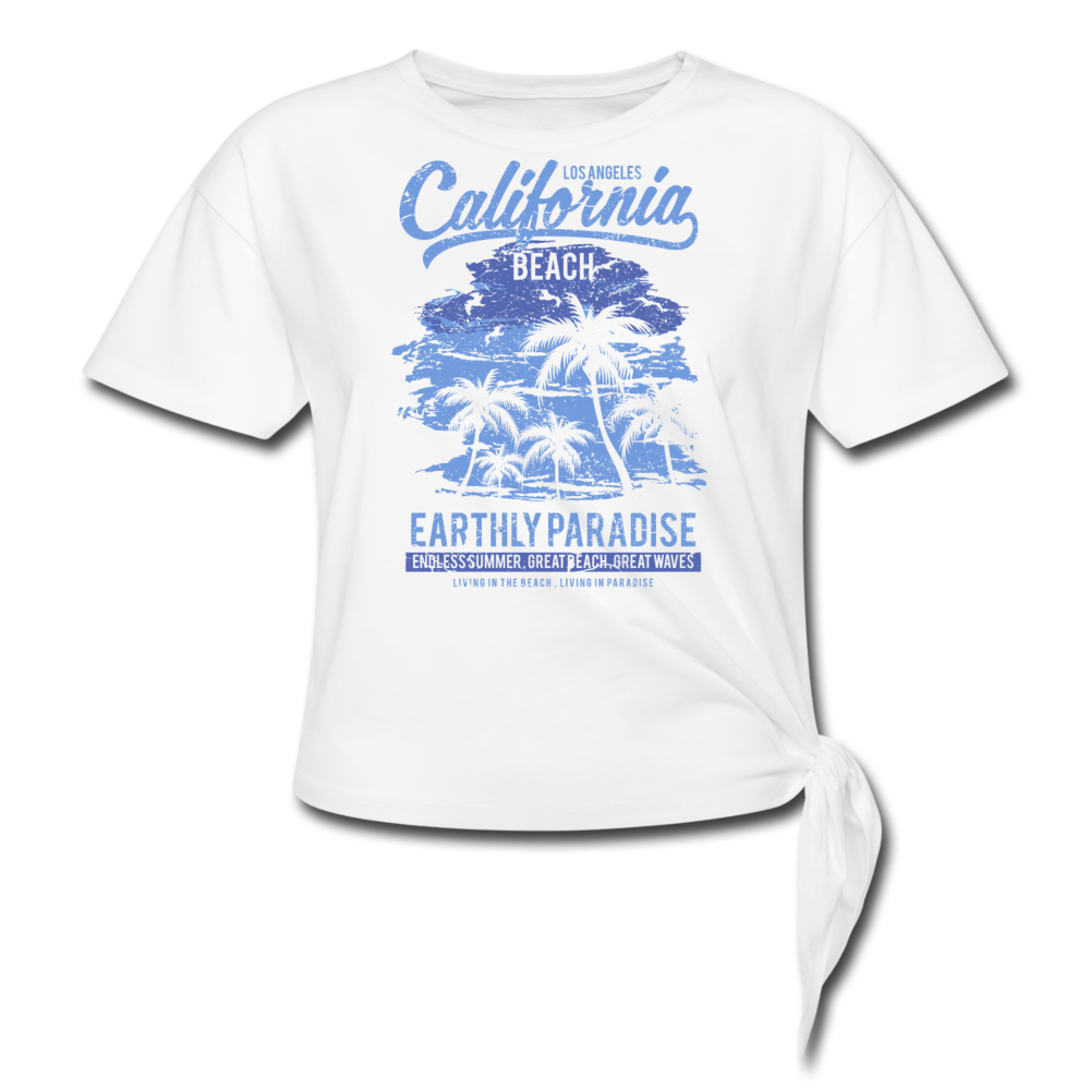 Summer Paradise Knotted Crop Top white - Loyalty Vibes