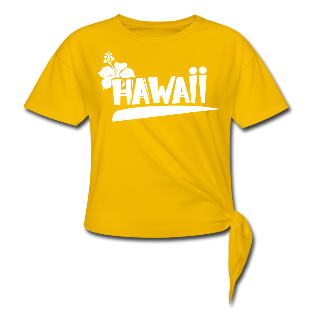 Hawaii Knotted Tee sun yellow - Loyalty Vibes
