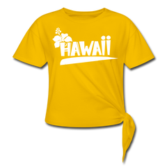 Hawaii Knotted Tee - sun yellow - Loyalty Vibes