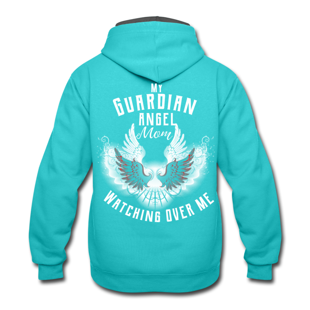 Mom Guardian Angel Hoodie Teal - Loyalty Vibes