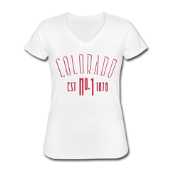 Women's Colorado V-Neck Tee white - Loyalty Vibes