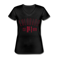Women's Colorado V-Neck Tee black - Loyalty Vibes