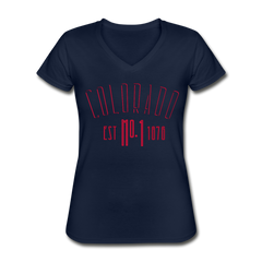 Women's Colorado V-Neck Tee navy - Loyalty Vibes