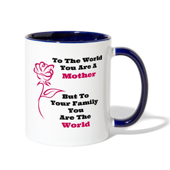 The World Mother's Day Mug white/cobalt blue - Loyalty Vibes
