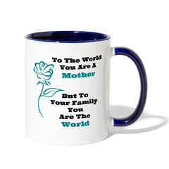 World Mother Mug white/cobalt blue - Loyalty Vibes