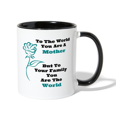 World Mother Mug white black - Loyalty Vibes