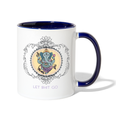 Let Shit Go Mug white/cobalt blue - Loyalty Vibes