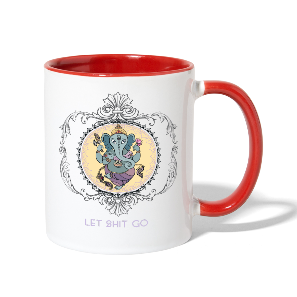 Let Shit Go Mug white red - Loyalty Vibes