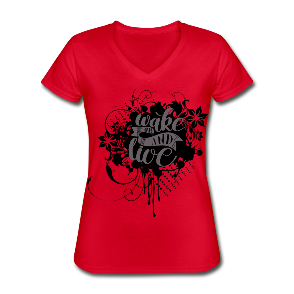 Genesis Alive V-Neck Tee red - Loyalty Vibes