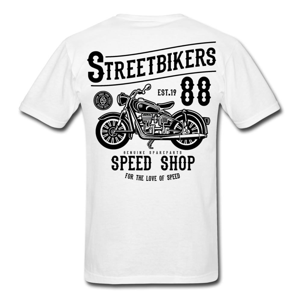 Loyalty Vibes Biker 88 Motorcycle T-Shirt White