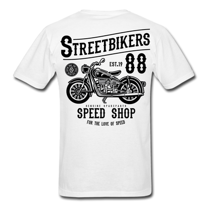 Loyalty Vibes Biker 88 Motorcycle T-Shirt White