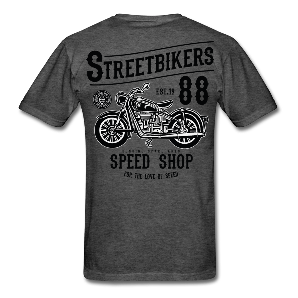 Biker 88 Motorcycle T-Shirt Heather Black - Loyalty Vibes