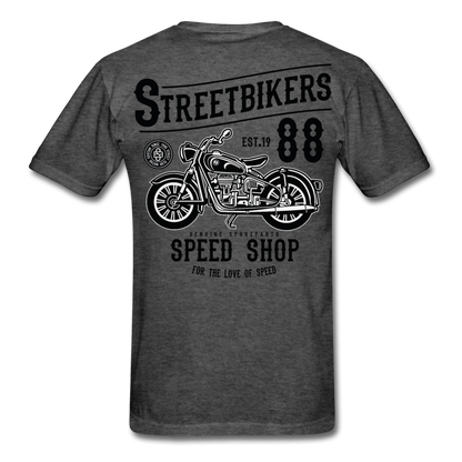 Loyalty Vibes Biker 88 Motorcycle T-Shirt Heather Black