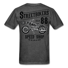Biker 88 Motorcycle T-Shirt Heather Black - Loyalty Vibes