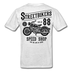 Biker 88 Motorcycle T-Shirt Light Heather Gray - Loyalty Vibes
