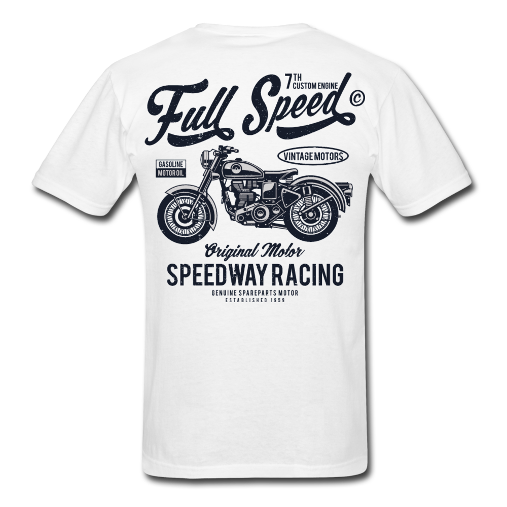Speed Racing Motorcycle T-Shirt white - Loyalty Vibes
