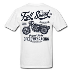 Speed Racing Motorcycle T-Shirt white - Loyalty Vibes