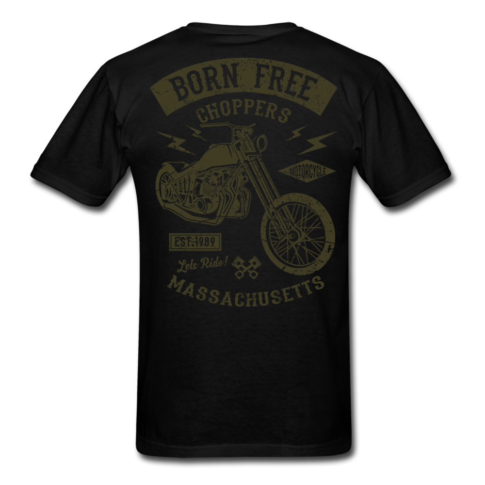 Bolted Chopper Motorcycle T-Shirt black - Loyalty Vibes