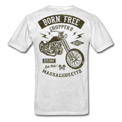 Bolted Chopper Motorcycle T-Shirt light heather gray - Loyalty Vibes