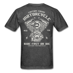 Rev N Ride Motorcycle T-Shirt heather black - Loyalty Vibes