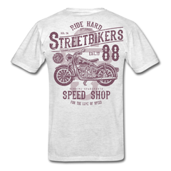Vintage Style Motorcycle T-Shirt light heather gray - Loyalty Vibes