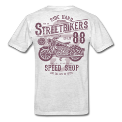 Vintage Style Motorcycle T-Shirt - light heather gray - Loyalty Vibes